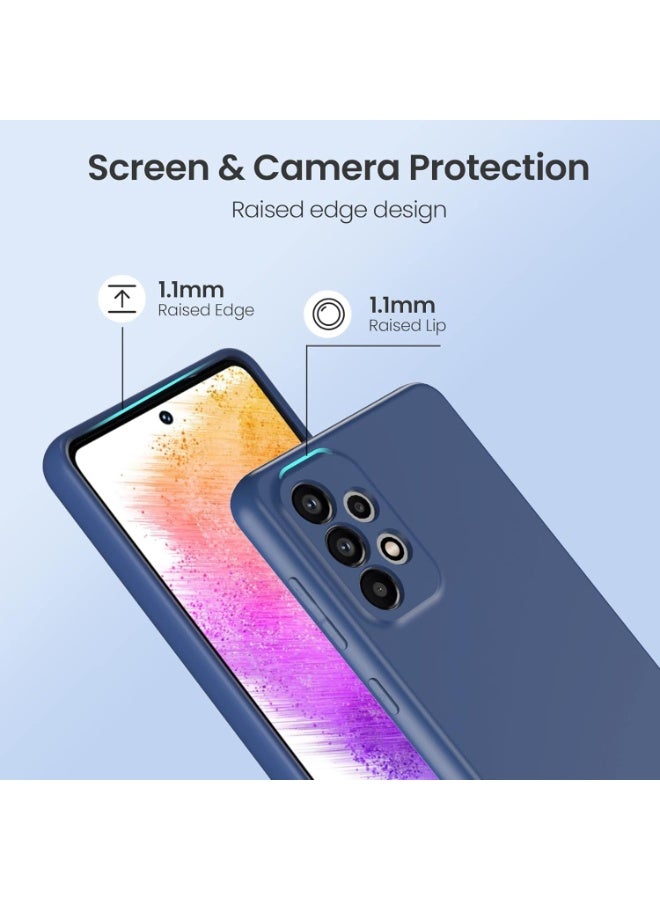 Samsung Galaxy A73 5G Case, Thin TPU Cover with Camera Protection Anti-Scratch Slim Fit Flexible Phone Case for Galaxy A73 5G Blue - Image 3